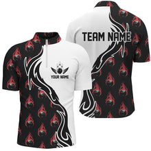 Load image into Gallery viewer, Custom Red Flame Bowling Shirt For Men, Outfit Bowling Custom Bowling Team Uniforms IPHW6950