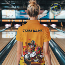 Load image into Gallery viewer, Custom Funny Thanksgiving Turkey Bowling Women Quarter-Zip Shirts, Thanksgiving Outfit IPHW9724