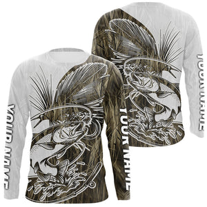 Custom Trout Fly Fishing Camo Long Sleeve Fishing Shirts, Fly Bait Trout Flyfishing Shirt IPHW9139