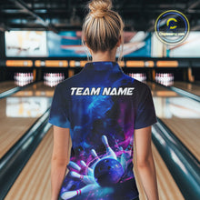 Load image into Gallery viewer, Custom Galaxy Bowling Women Polo Shirts, Holographic Bowling Jersey Bowling League Shirt IPHW9500