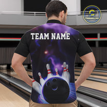 Load image into Gallery viewer, Custom Galaxy Bowling Quarter-Zip Shirts For Men, Cosmic Bowling Team Jerseys IPHW9503