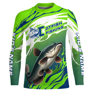 Catfish Fishing Custom Long Sleeve Fishing Shirts, Catfish Fishing Tournament Shirts Fishing Jerseys IPHW7182