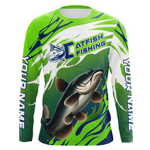 Load image into Gallery viewer, Catfish Fishing Custom Long Sleeve Fishing Shirts, Catfish Fishing Tournament Shirts Fishing Jerseys IPHW7182