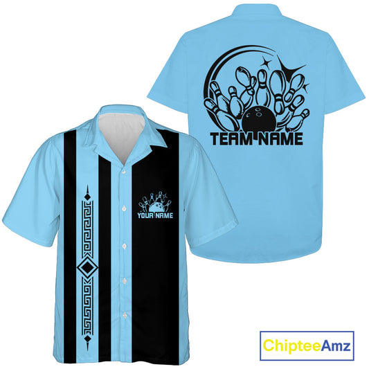 Custom Bowling Shirt For Men, Women And Kid, Retro Button Up Bowling Shirt IPHW12216