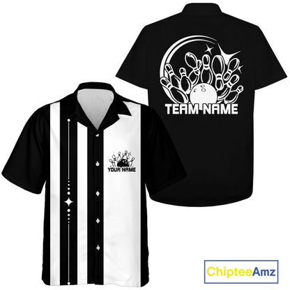 Custom Retro Bowling Team Button Up Shirt For Men, Women And Kid, Group Outfit IPHW12224