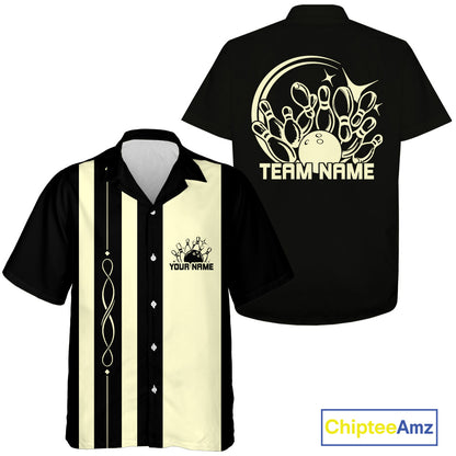 Custom Classic Retro Bowling Team Shirt With Name, Bowling League Button Up Shirt IPHW12225