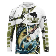 Load image into Gallery viewer, Wallyee Fishing Custom Long Sleeve Tournament Shirts, Fishing Camo Walleye Fisherman Jerseys IPHW6455