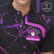 Load image into Gallery viewer, Pink And Purple Custom Bowling Team Shirts For Men And Women, Bowling Tournament Outfits IPHW6470