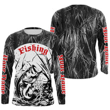 Load image into Gallery viewer, Largemouth Bass Fishing Gray Camo Custom 3D Full Printing Shirts, Bass Long Sleeve Fishing Shirts IPHW6643