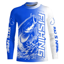 Load image into Gallery viewer, Custom Catfish Fishing Long Sleeve Tournament Shirts, Catfish Fishing Jerseys Fishing Gifts | Blue IPHW6655