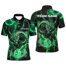 Load image into Gallery viewer, Black And Red Thunder Lightning Custom Dragon Bowling Team Shirts For Men, Bowlers Outfits IPHW7524