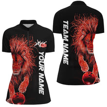 Load image into Gallery viewer, Red Lion Custom Bowling Short Sleeve Shirts For Women, Lion Bowling Team Shirt  Outfits IPHW7528