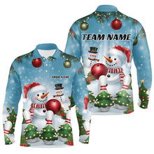 Load image into Gallery viewer, Custom Funny Christmas Snowman Bowling Shirts For Man, Christmas Bowling Tournament Outfits IPHW7979