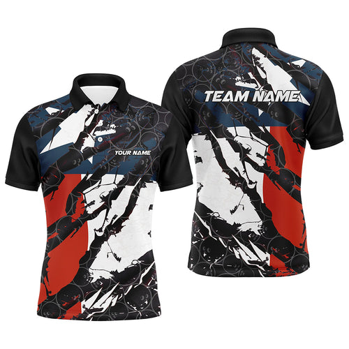 Texas Flag Custom Bowling Team Shirts For Men And Women, Patriotic Bowling Team Jerseys IPHW6486