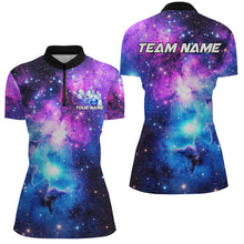 Load image into Gallery viewer, Custom Galaxy Bowling Shirts For Women, Bowling Team Shirts Bowlers Outfits IPHW7545