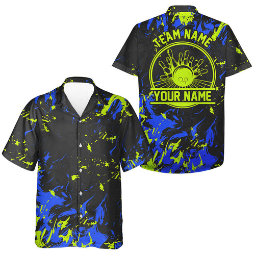 Personalized Bowling Hawaiian Shirts For Men And Women, Bowling Balls And Pins Bowling Team Shirts IPHW4316