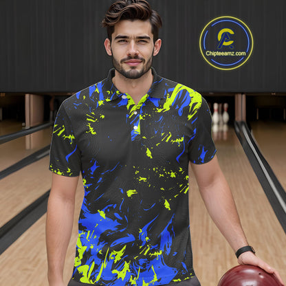 Personalized Bowling Shirts For Men, Bowling Balls And Pins Bowling Team Shirts IPHW4316