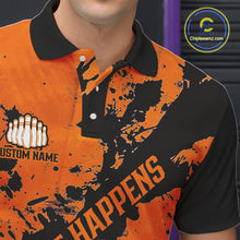 Load image into Gallery viewer, Split Happens Funny Unisex Orange Strike Bowling Shirts For Bowling Team, Bowling Apparel IPHW6171