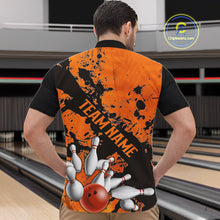 Load image into Gallery viewer, Split Happens Funny Unisex Orange Strike Bowling Shirts For Bowling Team, Bowling Apparel IPHW6171