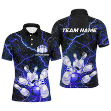 Load image into Gallery viewer, Blue Thunder Lightning Custom Strike Unisex Bowling Team Shirts, Unisex Bowling Jerseys IPHW6176