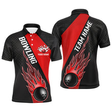 Load image into Gallery viewer, Red Flame Bowling Ball Custom Bowling Shirts For Men And Women, Bowling Team Jerseys IPHW6183