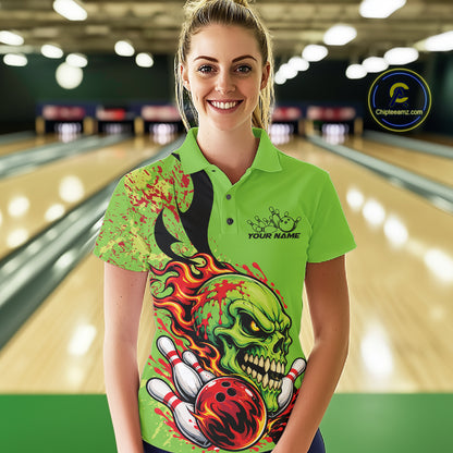 Close-up fabric detail of lightweight 100% polyester quick-dry bowling shirt