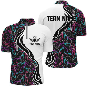 Customized Name Bowling Team Shirts For Men And Women Bowling Pattern Bowling League Jerseys IPHW5486