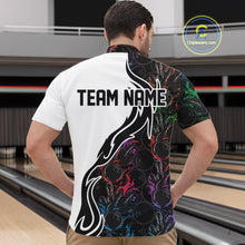 Load image into Gallery viewer, Custom Colorful Flame Bowling Team Shirts, Bowling League Shirt Men Bowling Jersey IPHW10548