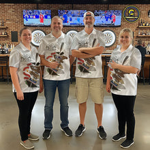 Load image into Gallery viewer, Custom Illinois State Flag Silver Dart Steel Tip Dart Men Polo Shirt, Dart Team Jerseys IPHW10565