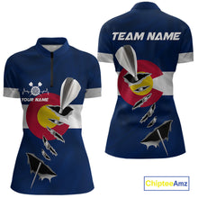 Load image into Gallery viewer, Custom Colorado State Flag Silver Dart Steel Tip Dart Women Shirt, Dart Team Jerseys IPHW10568