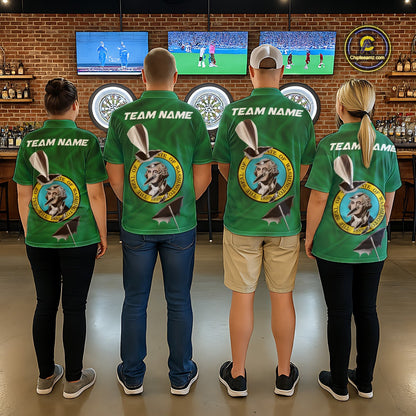 Custom Washington State Flag Silver Dart Steel Tip Dart Men Polo Shirt, Dart Team Jerseys IPHW10569
