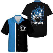 Load image into Gallery viewer, Flame Bowling Custom Retro Bowling Shirts, Vintage Bowling Team Shirts Bowlers Outfit IPHW7255