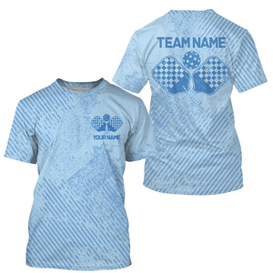 Custom Vintage Style Blue Pickleball T-Shirts For Men, Pickleball Team Uniform Pickleball Outfits IPHW7791