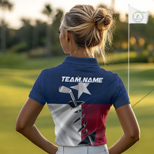 Load image into Gallery viewer, Custom Texas State Flag Golf Club Patriotic Golf Team Shirt For Women, TX Golfer Outfit IPHW10582