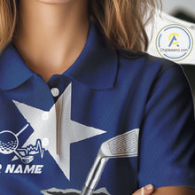 Load image into Gallery viewer, Custom Texas State Flag Golf Club Patriotic Golf Team Shirt For Women, TX Golfer Outfit IPHW10582
