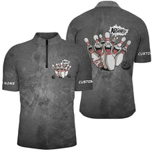 Load image into Gallery viewer, Angry Bowling Pins Face Custom Funny Bowling Shirts For Men And Women, Vintage Bowlers Outfits IPHW6696