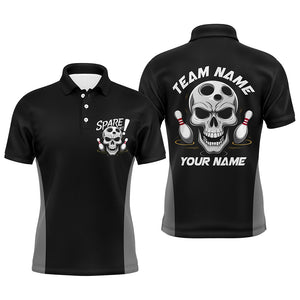 Custom Skull Bowling Shirts For Men And Women, Spare Me Bowlers Outfit Bowling Apparel IPHW6699