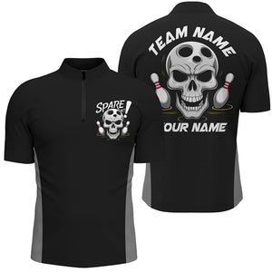 Custom Skull Bowling Shirts For Men And Women, Spare Me Bowlers Outfit Bowling Apparel IPHW6699