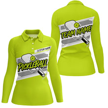 Load image into Gallery viewer, Personalized Women's Pickleball Polo Shirts, Pickleball Tournament Shirts For Team | Green IPHW6705