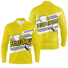 Load image into Gallery viewer, Personalized Men&#39;S Pickleball Polo Shirts, Pickleball Tournament Shirts For Team | Yellow IPHW6706