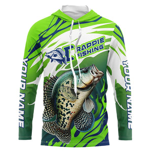 Personalized Crappie Fishing Jerseys, Crappie Fishing Long Sleeve Tournament Fishing Shirts IPHW7027