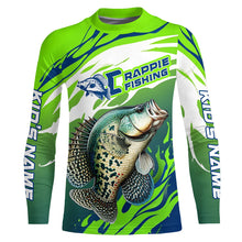 Load image into Gallery viewer, Personalized Crappie Fishing Jerseys, Crappie Fishing Long Sleeve Tournament Fishing Shirts IPHW7027