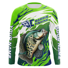 Load image into Gallery viewer, Personalized Crappie Fishing Jerseys, Crappie Fishing Long Sleeve Tournament Fishing Shirts IPHW7027