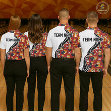 Load image into Gallery viewer, Custom Cute Funny Ginger Tabby Cat Bowling Men Polo Shirts, Cat Bowling Team Shirt IPHW10318