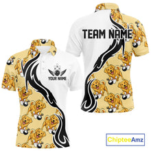 Load image into Gallery viewer, Custom Funny Golden Retriever Dog Men Bowling Team Shirt, Dog Lovers Bowling Uniform IPHW10321