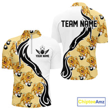 Load image into Gallery viewer, Custom Funny Golden Retriever Dog Men Bowling Team Shirt, Dog Lovers Bowling Uniform IPHW10321
