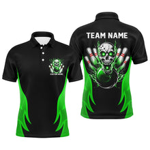 Load image into Gallery viewer, Custom Multi-Color Flame Skull Bowling Shirts For Team, Bowlers Outfit Bowling Jerseys For Men And Women IPHW6558