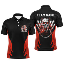 Load image into Gallery viewer, Custom Multi-Color Flame Skull Bowling Shirts For Team, Bowlers Outfit Bowling Jerseys For Men And Women IPHW6558