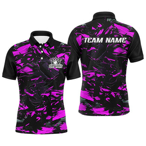 Custom Multi-Color Camo Bowling Team Shirt For Men And Women, Bowling Tournament Bowling League Outfit For Bowler IPHW6568
