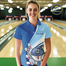 Load image into Gallery viewer, Custom Blue Doctor Bowling Polo Shirts For Women, Funny Doctor Bowling Jerseys IPHW9239